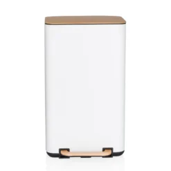 CLEAN NATURA | 30L - Mülleimer Creme/Walnuss
