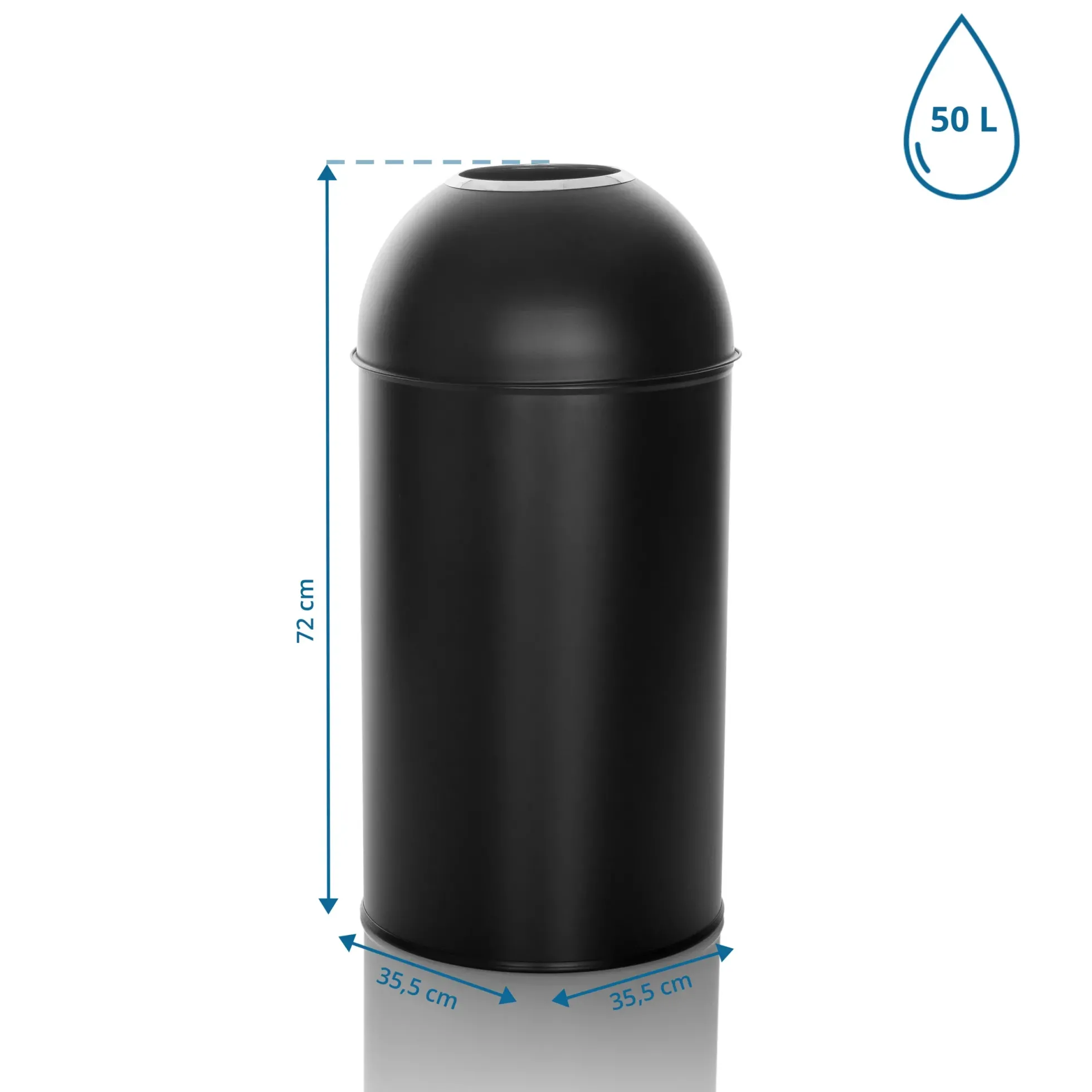 CLEAN OR 50 | 50L - Mülleimer Schwarz