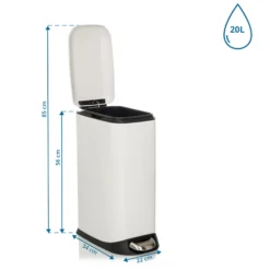 CLEAN SLIM | 20L - Mülleimer Weiß