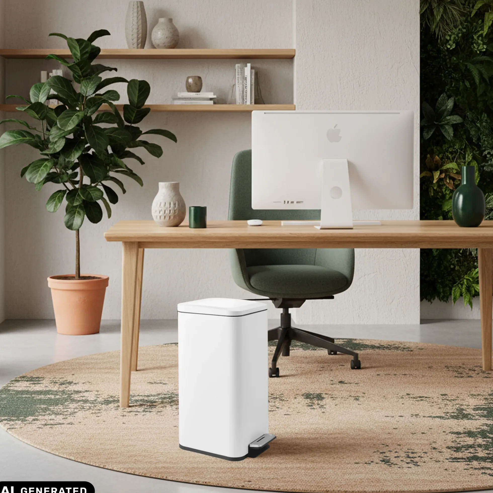 Clean Square | 30L - Mülleimer Weiß