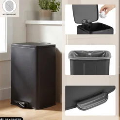 Clean Step 3 | 50L - Mülleimer Schwarz