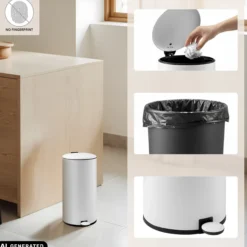 CLEAN STEP 2 | 30L - Mülleimer Weiß
