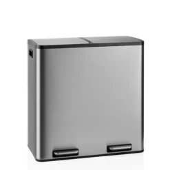 Clean 13 S | 2 x 30L - Mülleimer Silber