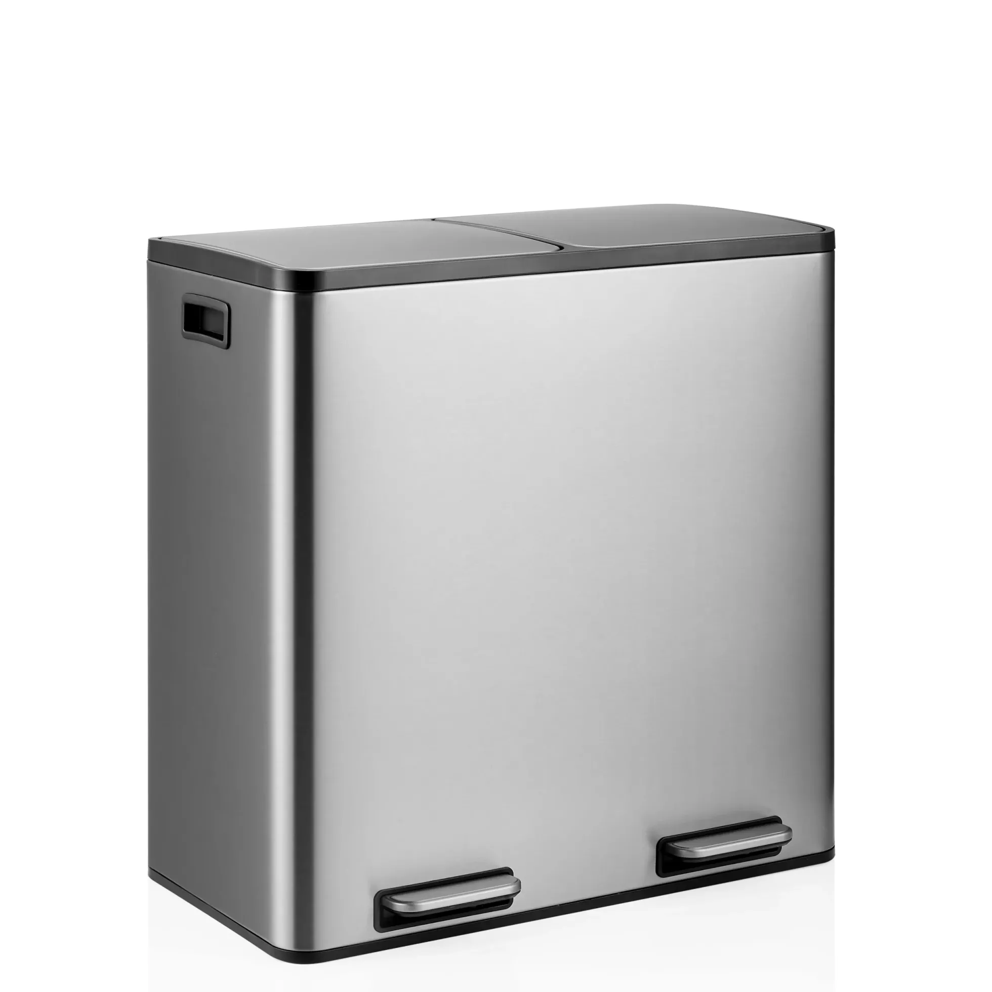 Clean 13 S | 2 x 30L - Mülleimer Silber