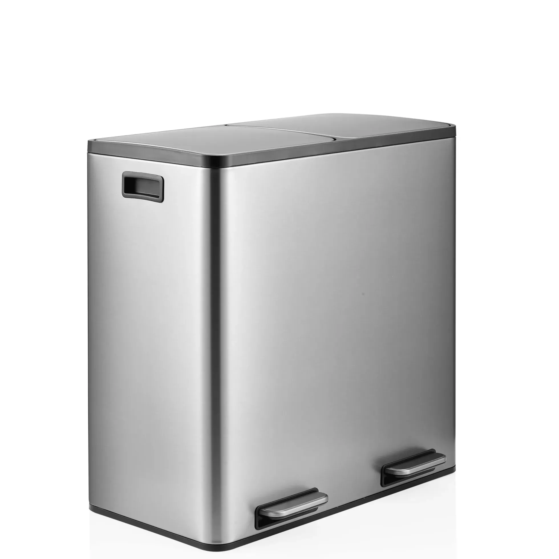Clean 13 S | 2 x 30L - Mülleimer Silber