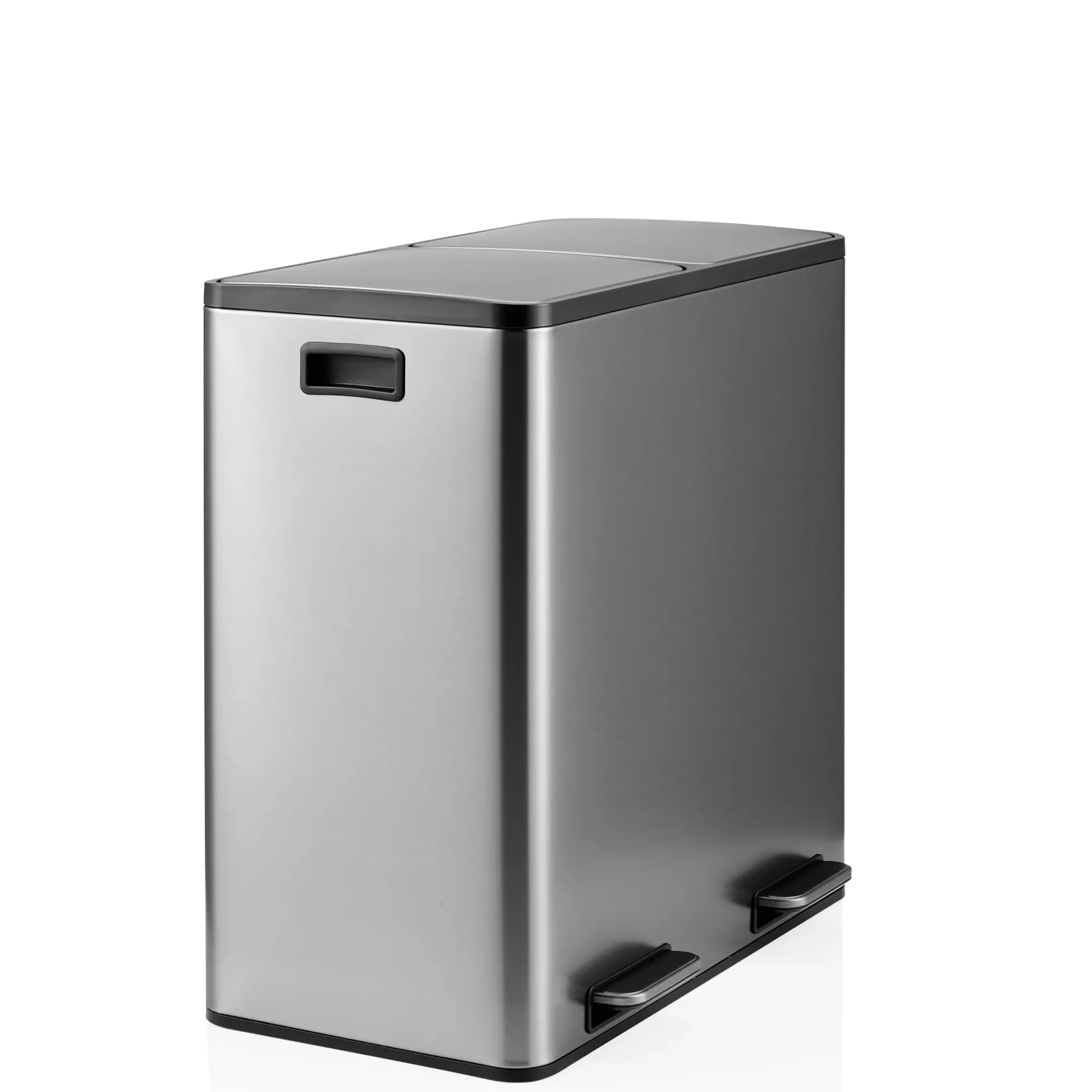 Clean 13 S | 2 x 30L - Mülleimer Silber