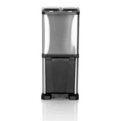 CLEAN VII | 2 x 8L | 1 x 16L - Mülleimer Silber