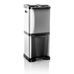 CLEAN VII | 2 x 8L | 1 x 16L - Mülleimer Silber