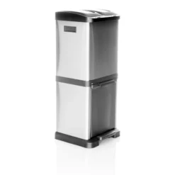 CLEAN VII | 2 x 8L | 1 x 16L - Mülleimer Silber