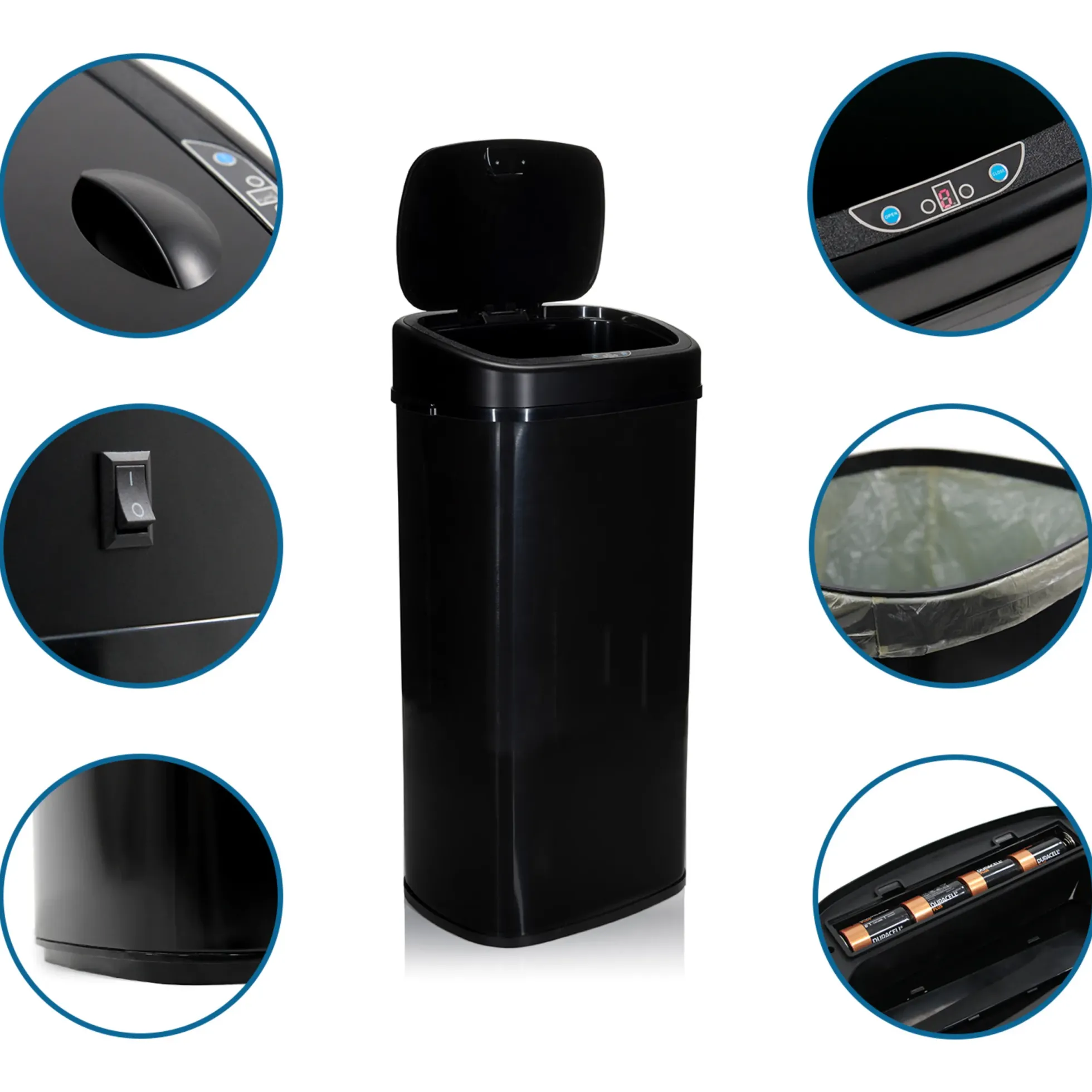 CLEAN VI | 68L - Sensor-Mülleimer Schwarz