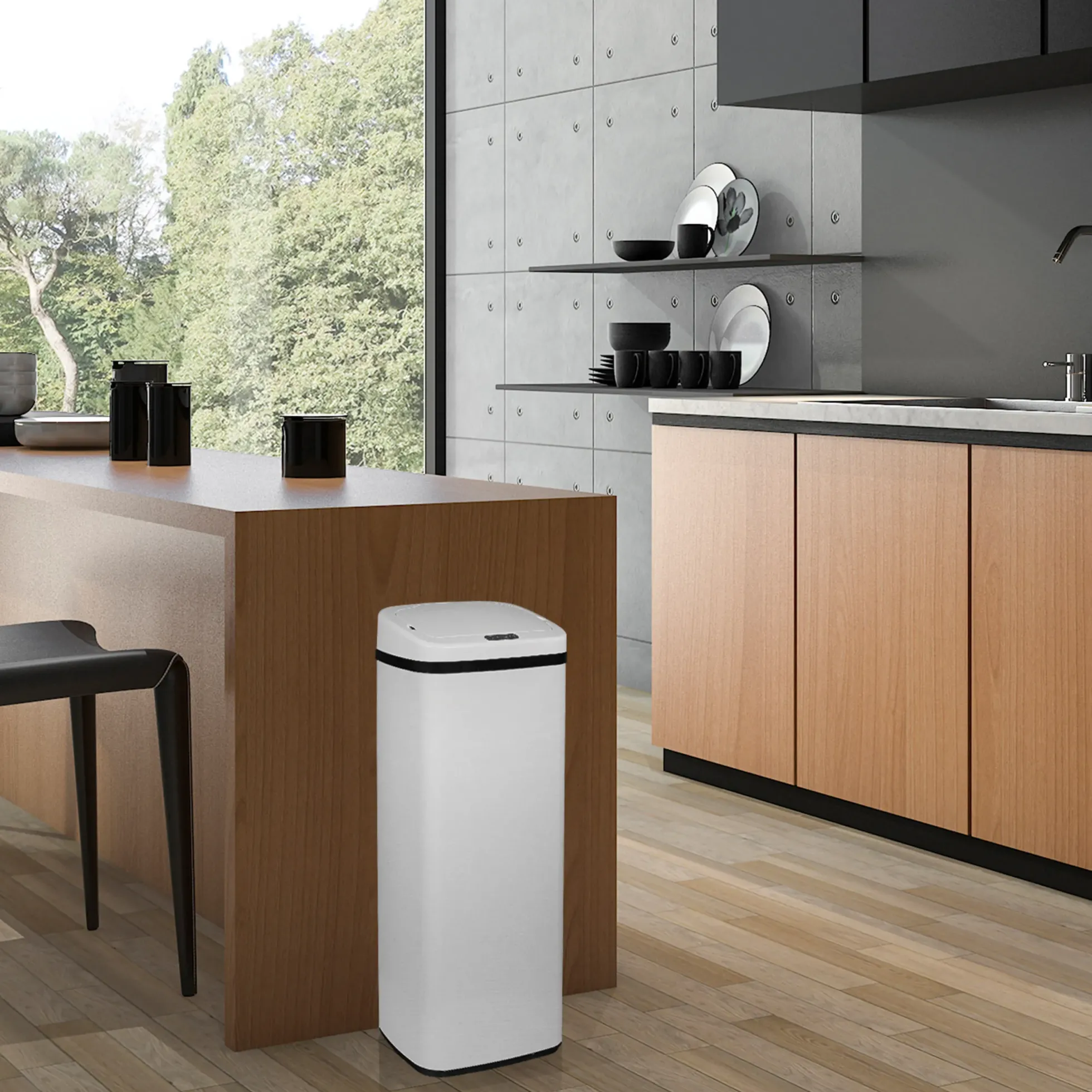 CLEAN V | 50L - Sensor-Mülleimer Weiß