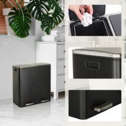 CLEAN XI | 2 x 30L - Mülleimer Schwarz