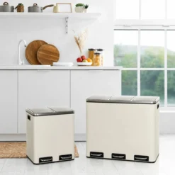 Clean 9 | 3 x 18L - Mülleimer Beige