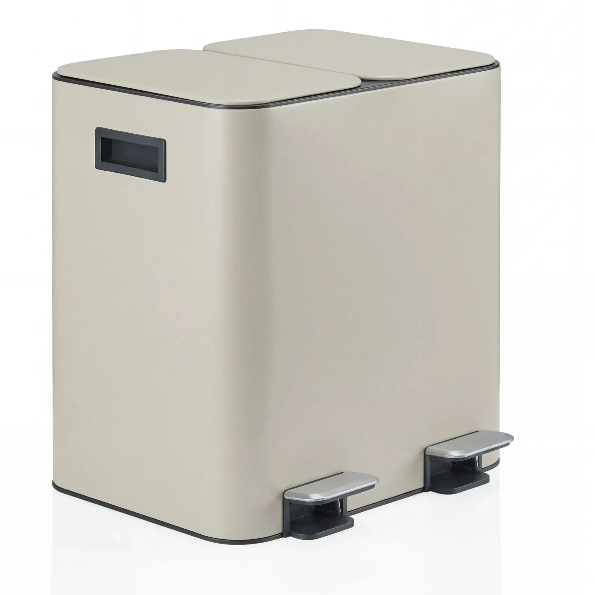 Clean 10 | 2 x 15L - Mülleimer Beige