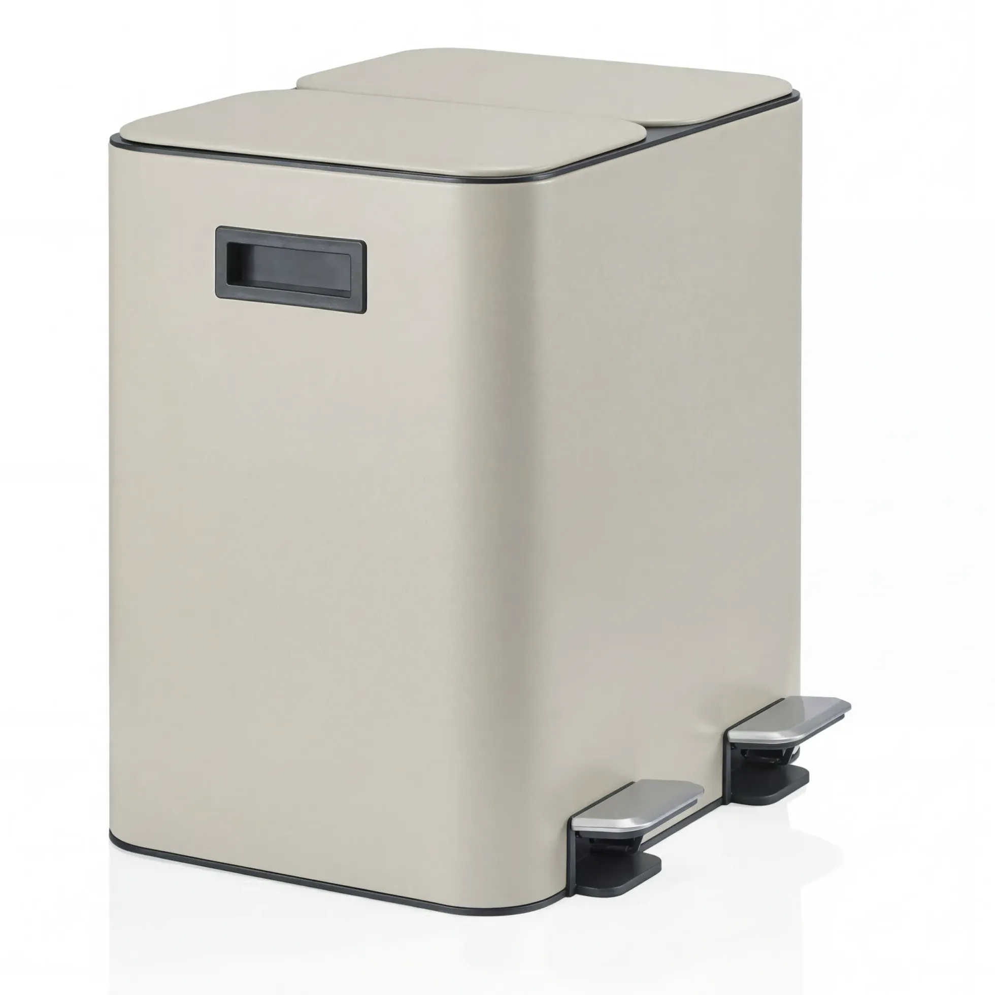 Clean 10 | 2 x 15L - Mülleimer Beige