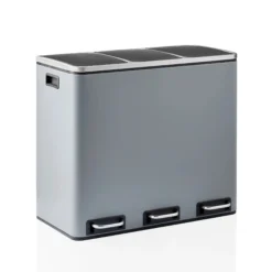 Clean 9 | 3 x 18L - Mülleimer Dunkelgrau