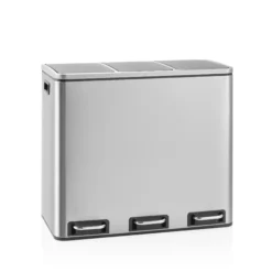 Clean 9 | 3 x 18L - Mülleimer Silber
