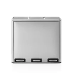 Clean 9 | 3 x 18L - Mülleimer Silber
