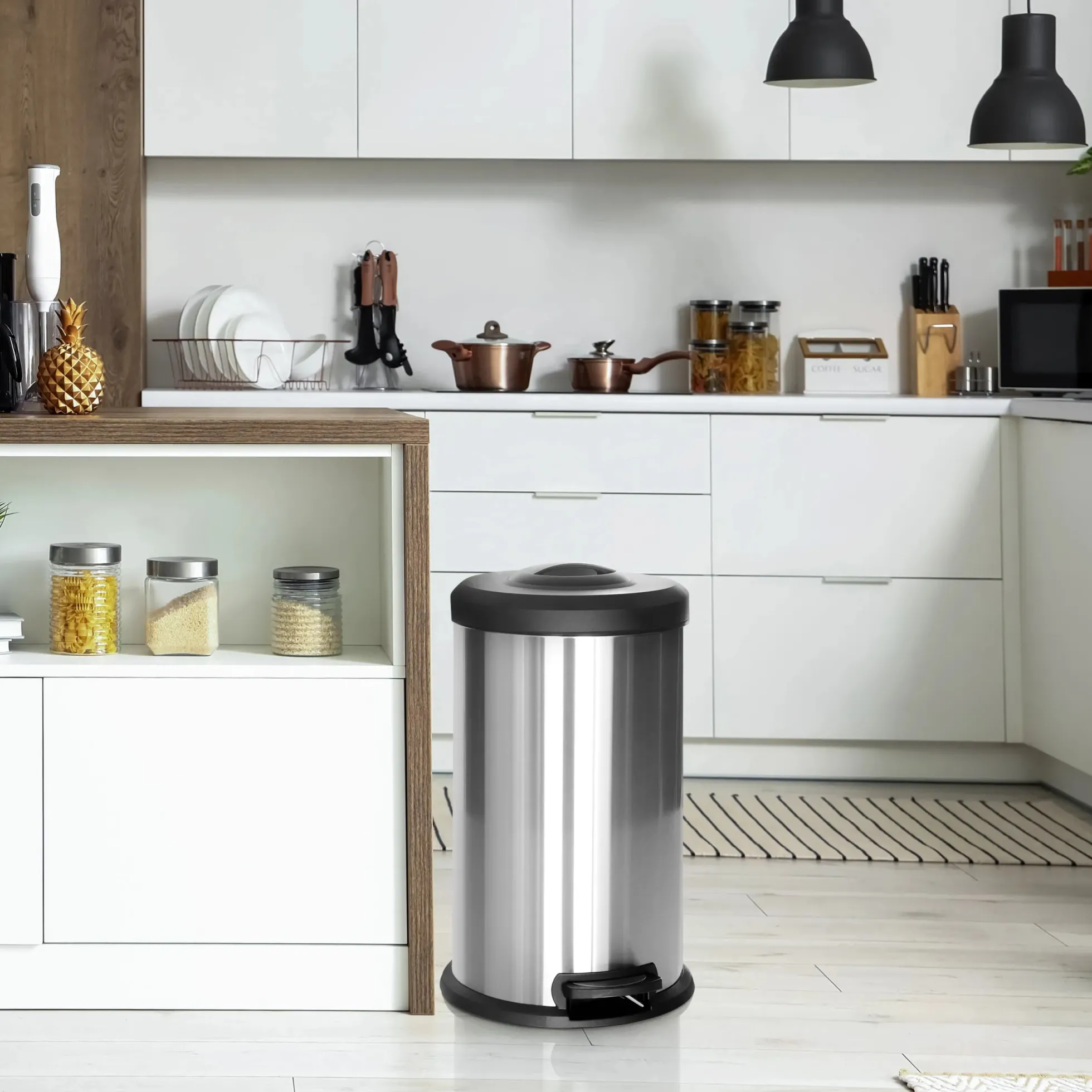 CLEAN X | 40L - Mülleimer Silber
