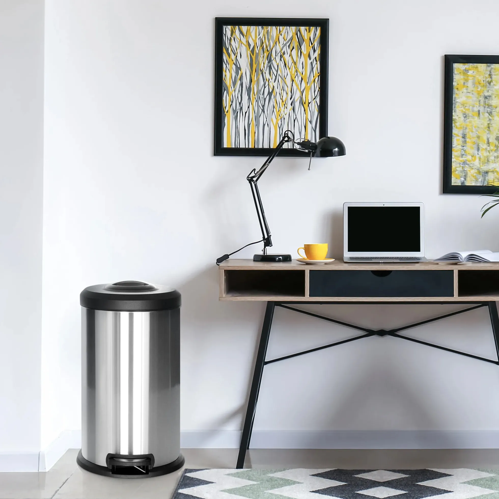 CLEAN X | 40L - Mülleimer Silber