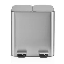 Clean 10 | 2 x 15L - Mülleimer Silber