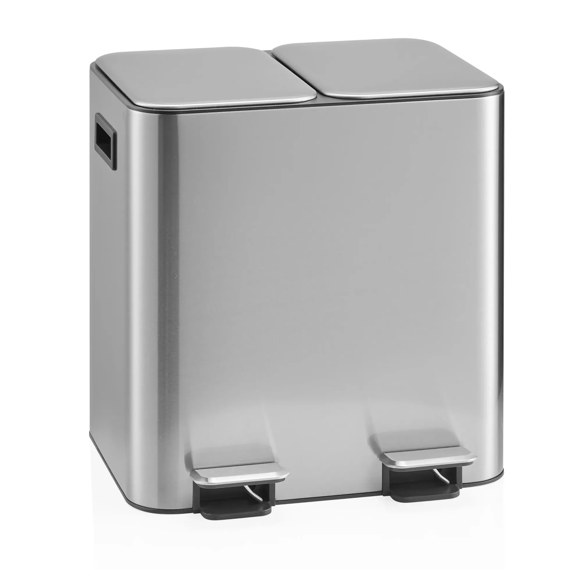 Clean 10 | 2 x 15L - Mülleimer Silber