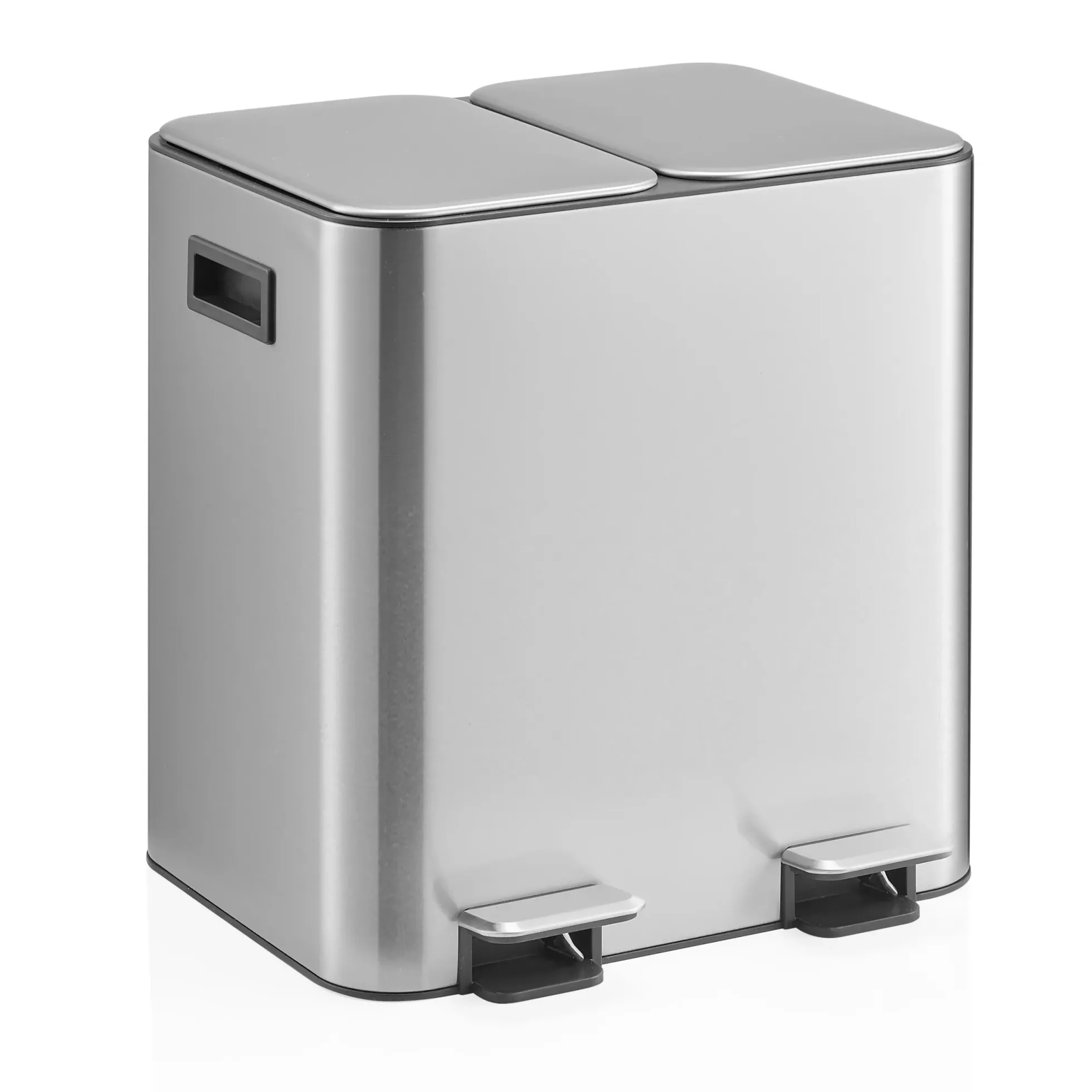 Clean 10 | 2 x 15L - Mülleimer Silber
