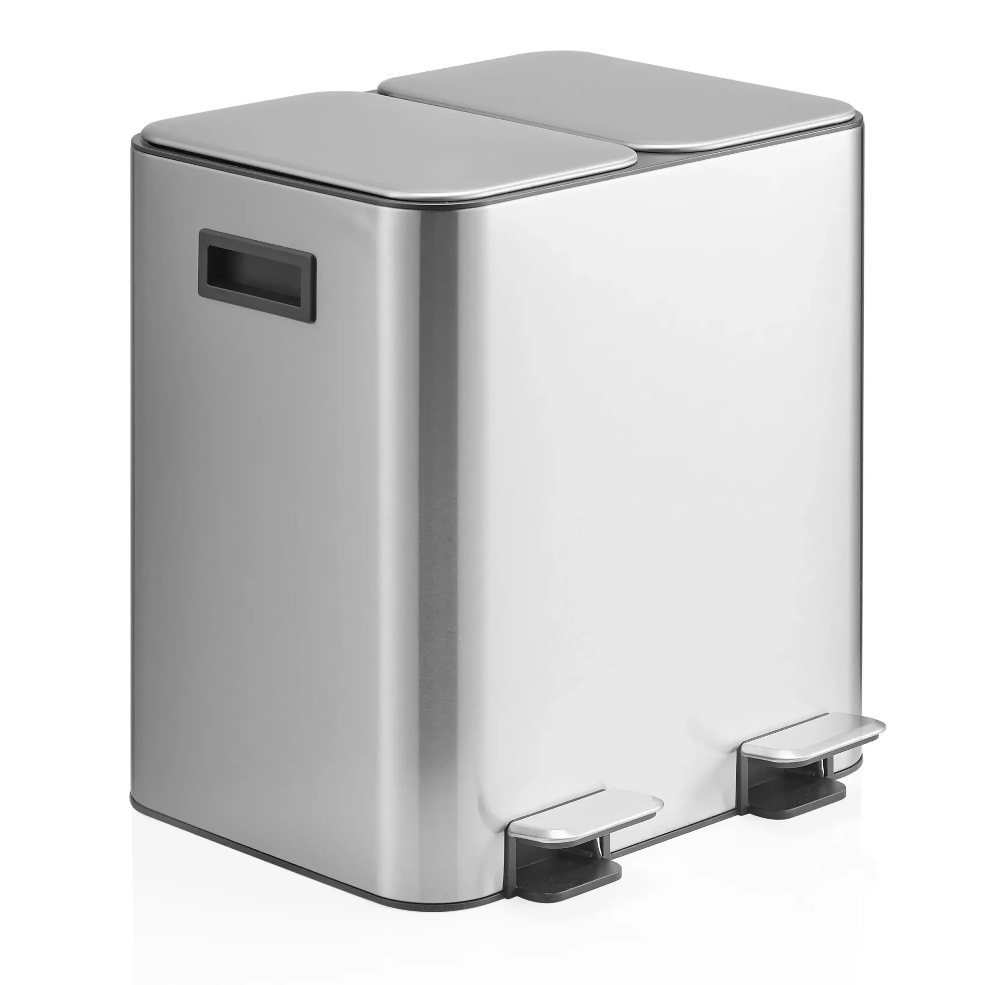 Clean 10 | 2 x 15L - Mülleimer Silber