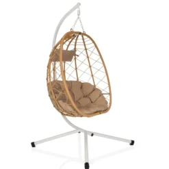COCOVA - Hängesessel Weiß/Beige