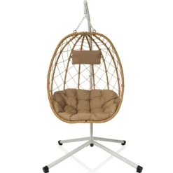 COCOVA - Hängesessel Weiß/Beige