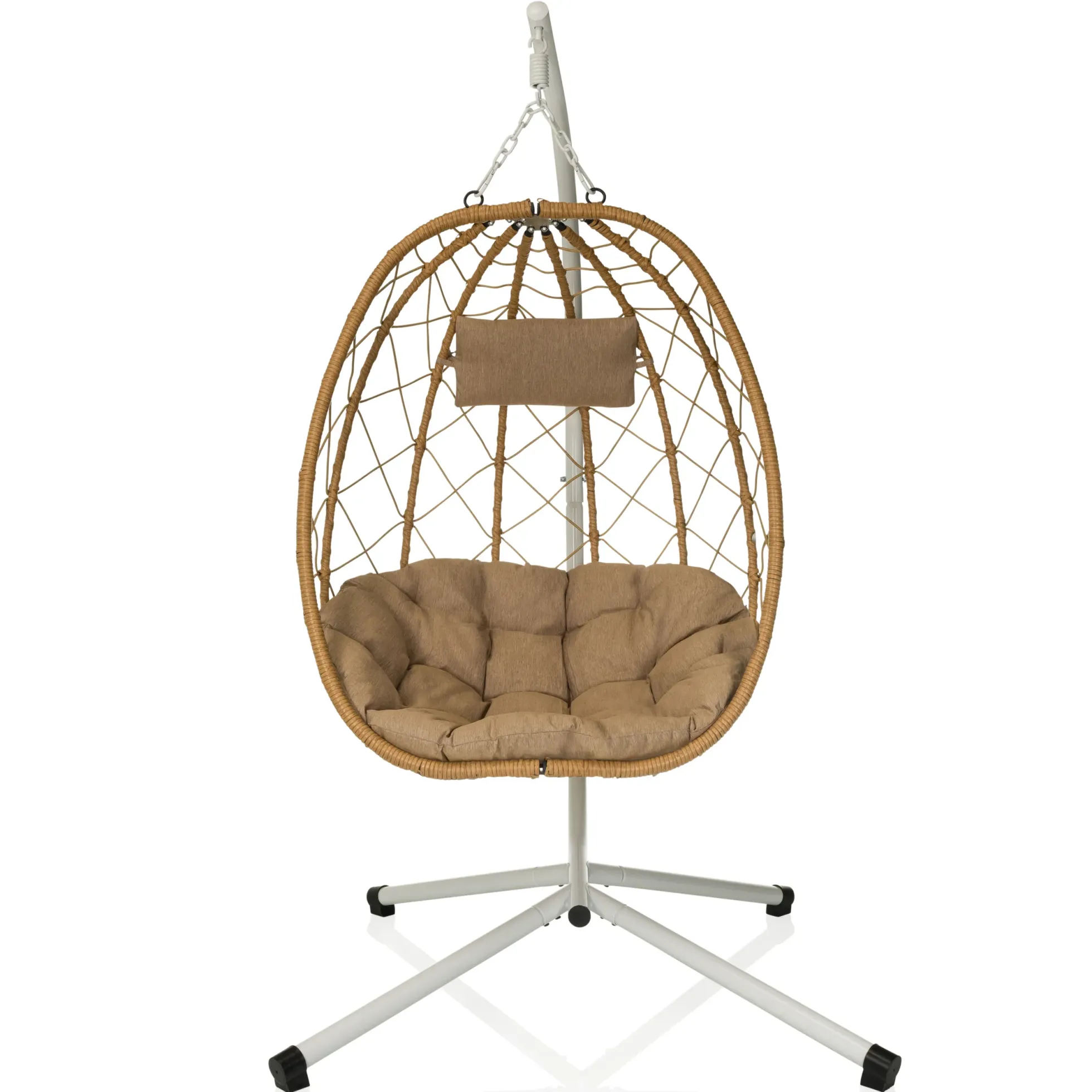COCOVA - Hängesessel Weiß/Beige