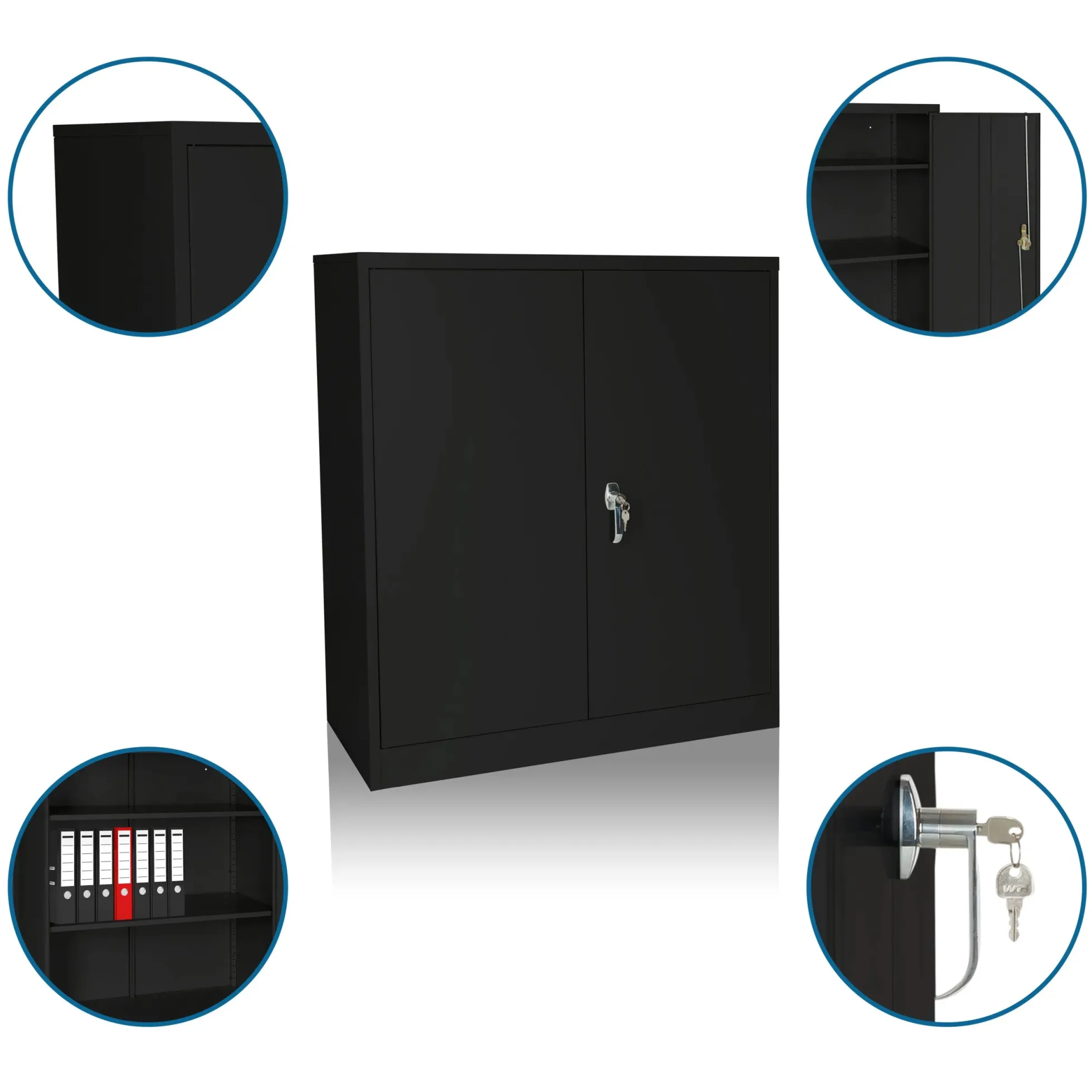 COLOR AS 105 - Aktenschrank Schwarz