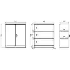 COLOR AS 105 - Aktenschrank Schwarz
