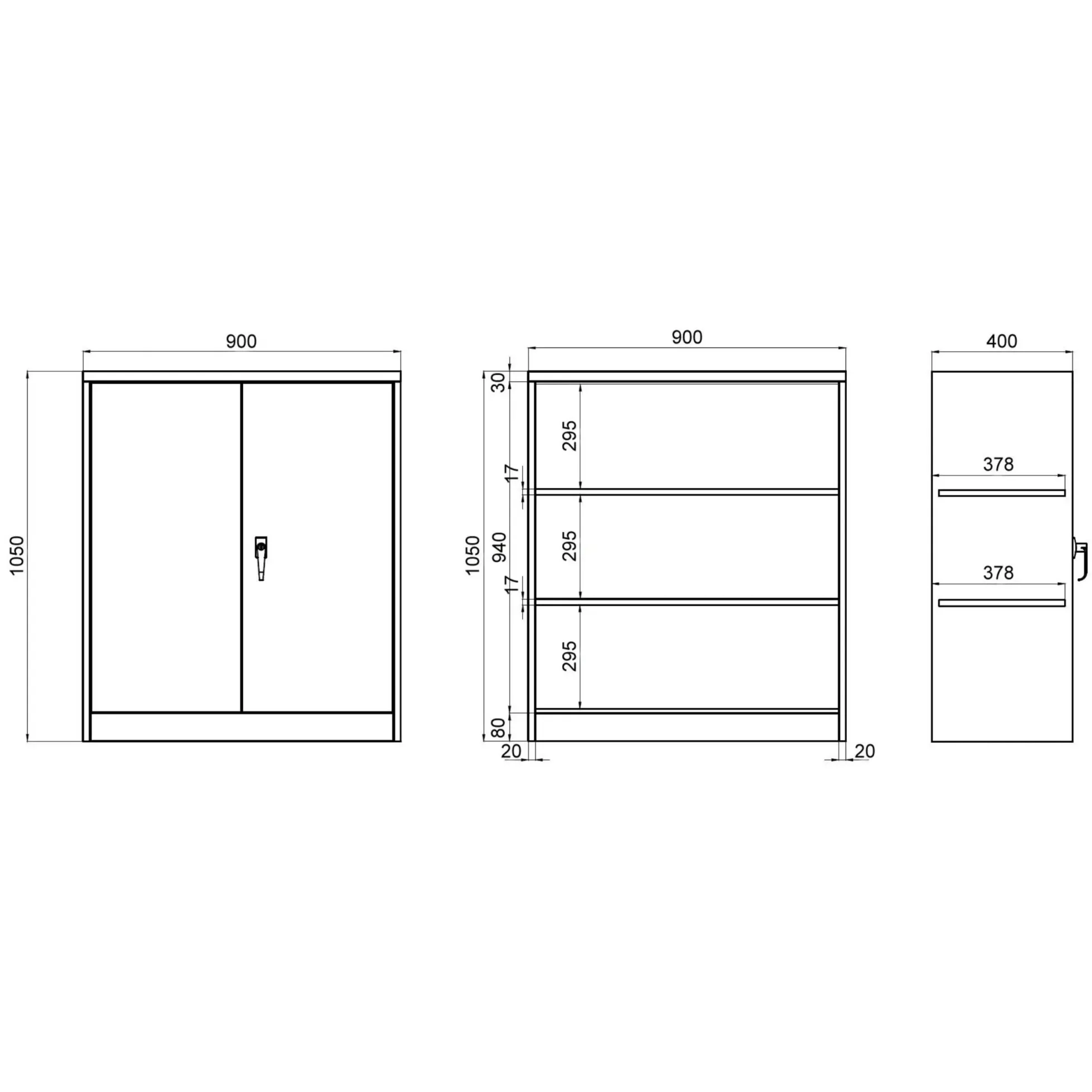 COLOR AS 105 - Aktenschrank Schwarz