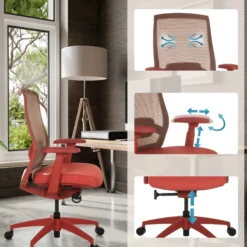 COLORE - Profi Bürostuhl Rot