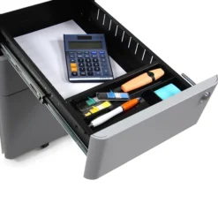 COLOR I | Metall - Rollcontainer Weiß/Grau