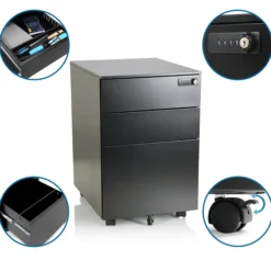 COLOR OS I | Metall - Rollcontainer Schwarz