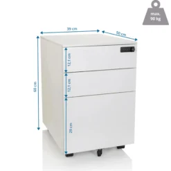 COLOR OS I | Metall - Rollcontainer Weiß