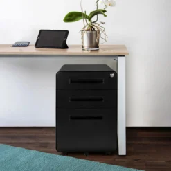 COLOR PLUS I | Metall - Rollcontainer Schwarz