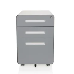 COLOR PLUS I | Metall - Rollcontainer Weiß/Grau