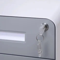 COLOR PLUS I | Metall - Rollcontainer Weiß/Grau