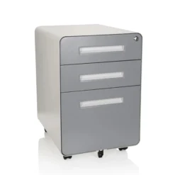 COLOR PLUS I | Metall - Rollcontainer Weiß/Grau