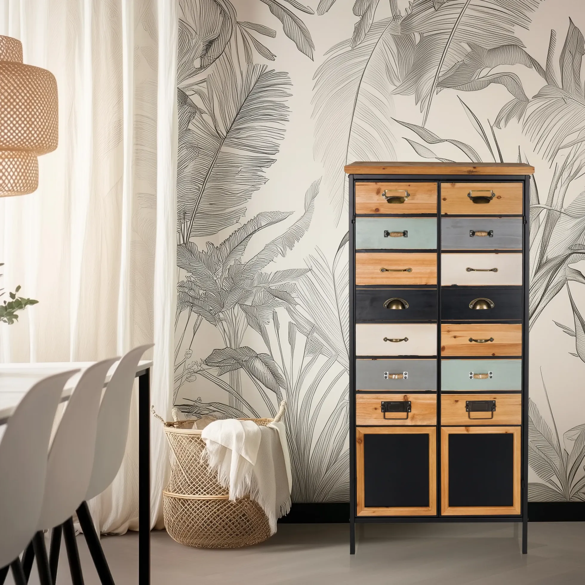 CONTINENTO HIGH - Kommode Holzfarben dunkel