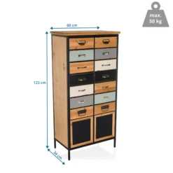 CONTINENTO HIGH - Kommode Holzfarben dunkel