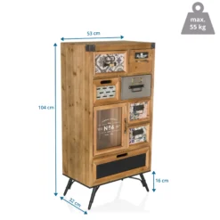 CONTINENTO S - Sideboard Holzfarben dunkel