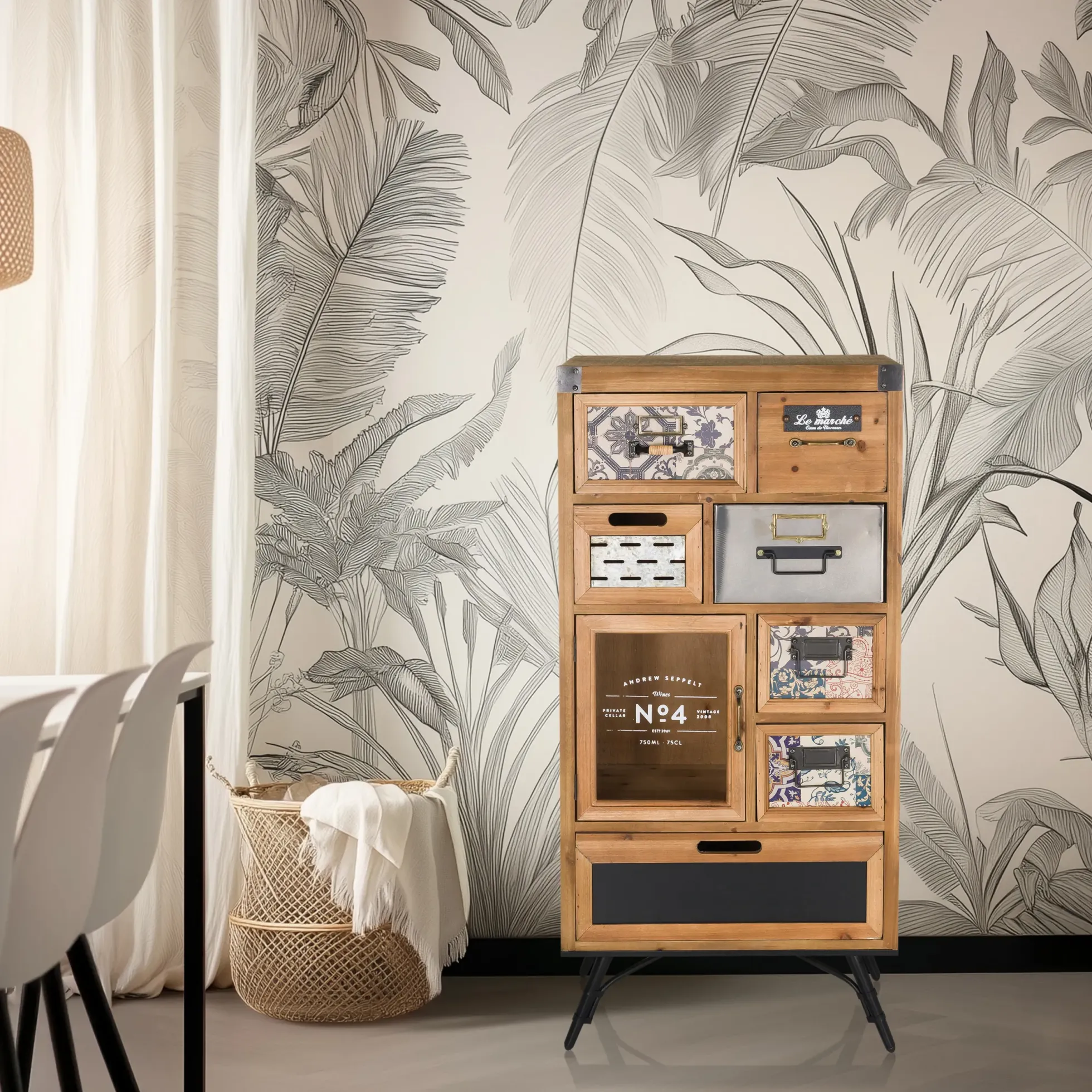 CONTINENTO S - Sideboard Holzfarben dunkel