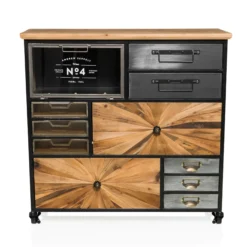 CONTINENTO XL - Sideboard Holzfarben dunkel