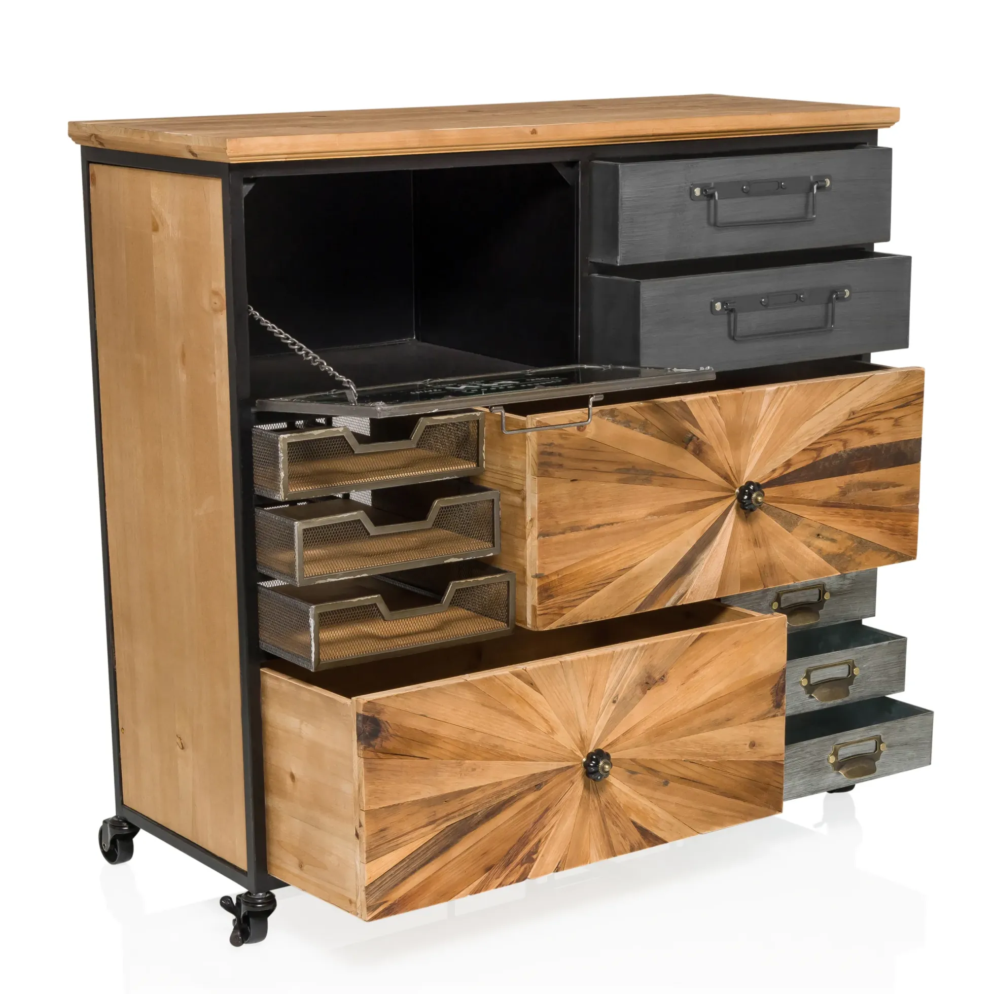 CONTINENTO XL - Sideboard Holzfarben dunkel