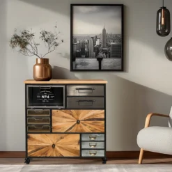 CONTINENTO XL - Sideboard Holzfarben dunkel