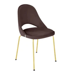 COSTA GOLD - Vierfußstuhl Dunkelbraun